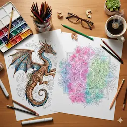 AI generates instant coloring page